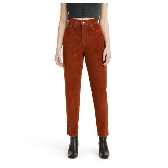 NWT Levi’s Woman’s Corduroy High Waisted Mom Jeans Black Size 29 X 30 - Picture 13 of 13